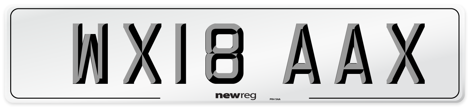 WX18 AAX Number Plate from New Reg